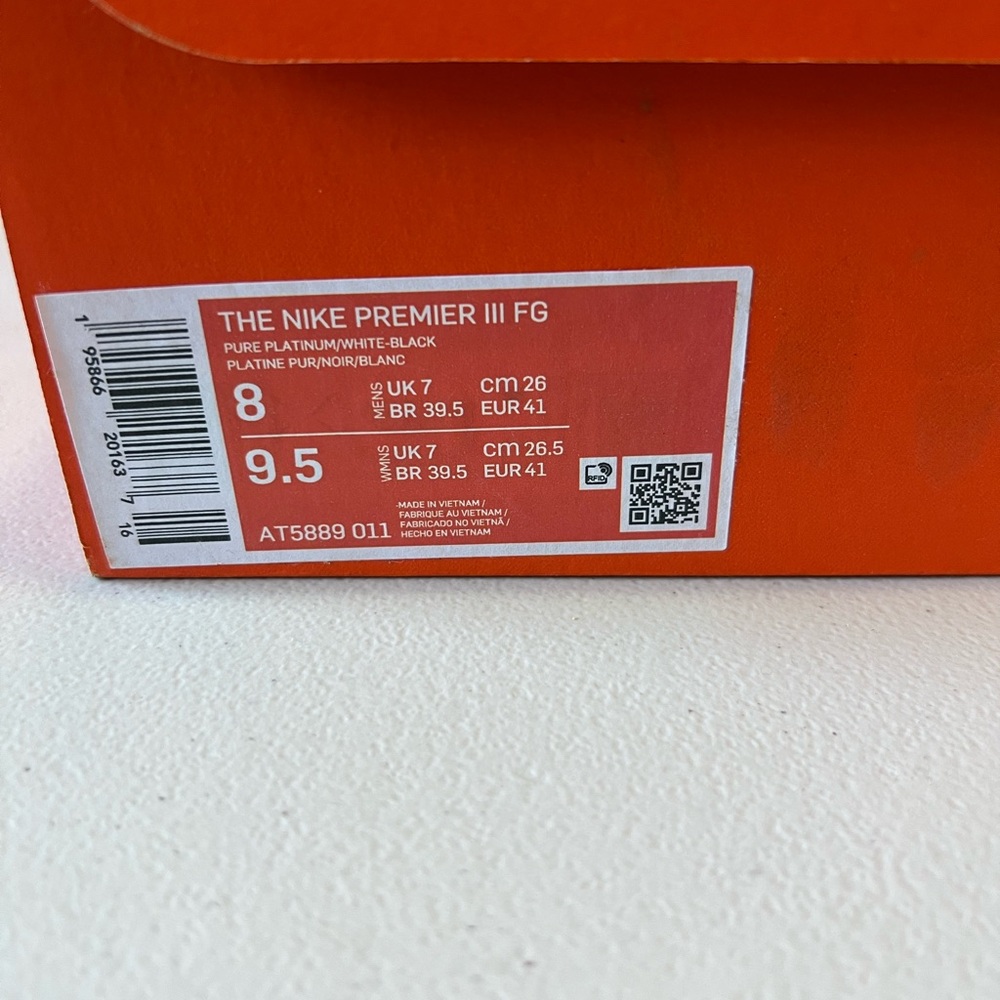 Nike Premier 3 FG Leather Soccer Cleats US M 8 W 9.5 - Picture 6 of 6